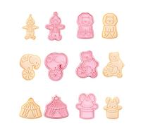 CANDeal Lot De 6 Emporte-pièces Mignons De Cirque, Moule à Biscuits De Dessin Animé, Ensemble De Tampons à Biscuits Clown Pour Faire Des Décorations De Cupcakes, Décoration De Gâteaux