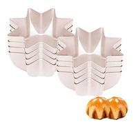 CANDeal Moule De Cuisson Antiadhésive De Forme Octogonale pour La Cuisson Au Four AirFryer, Moules De Cuisson De Gâteau étoile, Moules De Pain De Gelée (8 pièces)