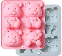 CANDeal Paquet De 2 Moules En Silicone Tigre Sucré Pour Le Bricolage De Gâteaux, Fondant, Biscuits, Biscuits, Savon, Sucre, Pudding, Chocolat, Bonbons, Dessert, Bougies, Décoration