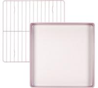 CANDeal Plaque de cuisson carrée au four antiadhésive de 28,5 cm avec étagère réfrigérée amovible Set de cuisson pour cuisiner et cuire dans la cuisine