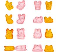 CANDeal Set de 8 emporte-pièces avec chien Corgi, Emporte-pièce 3D pour biscuits en pain d'épice avec Design Sublime, Convient pour la décoration en glaçage, Moules pour mini-gâteaux, Emporte-pièces p