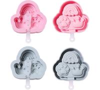 CANDeal Silicone Popsicle Maker Pop Moulds, 4 moules à popsicle en silicone Moule à glace Cakesicle Ice Pop Maker Moule avec 4 bâtons réutilisables pour les enfants à faire soi-même