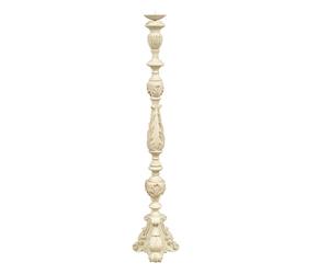 Candélabre Candelière En Bois Blanc Vieilli Shabby Chic 150