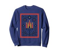 Candélabre de l'Avent Floral stylisé Nordique Noël Sweatshirt