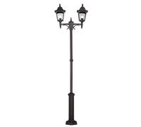 Candelabre Noir 227Cm Haut Rustique En Aluminium FRANKIE Lumière De Jardin