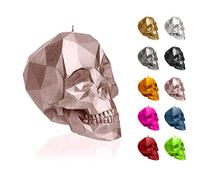 Candellana Bougie Crâne - Bougie crâne - Déco crâne - Déco Halloween - Déco Gothique - Bougie déco Grunge - Déco Heavy Metal - Décoration de Chambre Grunge Skull Low-Poly