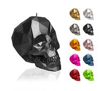 Candellana Bougie Crâne - Bougie crâne - Déco crâne - Déco Halloween - Déco Gothique - Bougie déco Grunge - Déco Heavy Metal - Décoration de chambre Grunge Skull Low-Poly