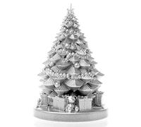 Candellana Bougie Sapin de Noël et Cadeaux | Hauteur: 16 cm | Or Classique | Le Temps de Brûlage: 35h | Noël | Fait main en EU