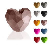 Candellana Heart Low-Poly Bougie - Bougie pour la St Valentin - Bougies de St Valentin - Idée cadeau - Bougie Coeur - Décoration romantique - Bougies d'amour - Cadeau artisanal