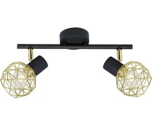 Candellux Acrobat plafonnier 2x40 W noir-doré 92-66336