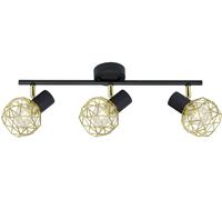 Candellux Acrobat plafonnier 3x40 W noir-doré 93-66640