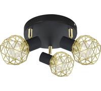 Candellux Acrobat plafonnier 3x40 W noir-doré 98-66466