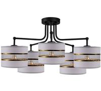 Candellux Andy plafonnier 5x40 W noir-doré-gris 35-00521