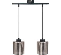 Candellux Cox lampe suspendue 2x60 W noir-chrome 32-53879