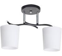 Candellux Esnyr plafonnier 2x40 W blanc-noir-chrome 32-22653