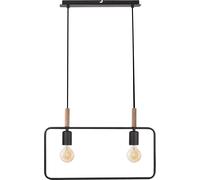 Candellux Frame lampe suspendue 2x60 W noir-bois 32-73518