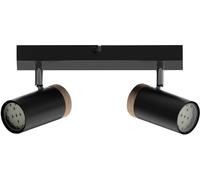 Candellux Lagos plafonnier 2x15 W noir-bois 92-13712