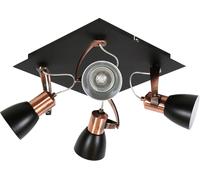 Candellux Markus plafonnier 4x50 W noir-cuivre 98-35639-M