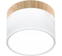 Candellux Tuba plafonnier 1x9 W blanc-bois 2273648