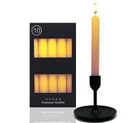 Candelo Lot de 10 bougies de table jaunes 18,5 cm - Durée de combustion : 7,5 heures - Bougies or jaune - Pour bougeoirs et lustres