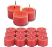 Candelo Lot de 12 bougies parfumées à la pomme cuite - En cire de soja - Durée de combustion de 8 heures - Bougies parfumées de Noël dans des bougies chauffe-plat - Parfum d'hiver avec coques