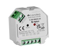 Candeo Module de commutation Zigbee 2 interrupteurs, compatible avec interrupteurs à bascule, Home Assistant, Philips Hue, Hubitat