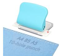Candeon 10 Trous Relieuse Perforateur, Relieuse à Main Pour Planificateur, Agendas Classeurs, Manuel Perforatrice à Feuilles Mobile Relieuse Perforeuse De Poche Machine A Relier Pour A4 A5 B5