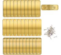 Candeon Laiton Plaque Nom Personnalisée, 30 Pièces 3"x 1" Plaque Gravée Pour Nom Et Numéro Pour Trophée, Prix, Cadres Photo, Cadeaux, Gravure Laser Plaque Laiton Avec Vis Pour Porte, Boite Aux Lettres