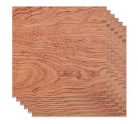 Candeon Lot de 6 plaques de contreplaqué - Bois non traité - 30 x 30 cm - Contreplaqué bubinga en palissandre brésilien - Pour travaux manuels, gravure laser
