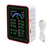 Candeon Moniteur de qualité de L'air Intérieur 18 en 1, Testeur Professionnel de la qualité de L'air avec Détecteur CO2 / TVOC/HCHO / PM2.5 / PM10 Temp Temp Humid Detect, Montage CO2