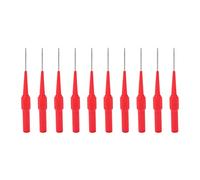 Candeon Sonde de Test de Fil, sans Perforation, Haute qualité pour équipement de Test, 10 pièces, siège de Broche de 1mm (Rouge)