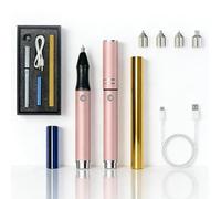Candeon Stylo à Feuille Chauffante, Stylo Chauffant Hot Foil Usb Stylo D'Estampage à Chaud, Hot Foil Pen Scrapbooking Drawing Pen Avec 3 Pointes Pour La Fabrication De Cartes