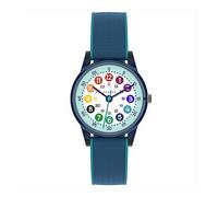 Cander Berlin MNA 0130M Montre Horloge pour Enfant Fille Garçon avec Fermeture Velcro 3 ATM Étanche Montre d'Apprentissage Analogique Bleu