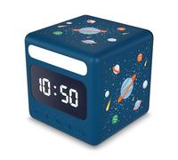 Cander Berlin MND 1010 A Réveil pour enfant Motif spatial silencieux Lumière Snooze Éclairage sans tic-tac Écran LCD Fille Garçon Chambre d'enfant