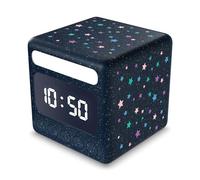 Cander Berlin MND 4010 Q Réveil silencieux pour enfant avec éclairage sans tic-tac Écran LCD Paillettes Étoiles Snooze Éclairage sans tic-tac Pour chambre d'enfant fille