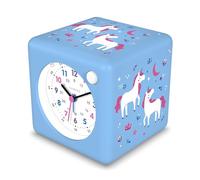 Cander Berlin MNU 1110 E Réveil silencieux pour enfant avec lumière licorne et snooze éclairage sans tic-tac pour chambre d'enfant