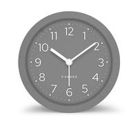 Cander Berlin MNU 2012 C Réveil silencieux sans tic-tac 12 cm analogique à piles Gris moderne