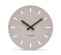 Cander Berlin MNU 2515 P Horloge de table silencieuse sans tic-tac 15 cm analogique à piles Gris chaud Moderne MDF