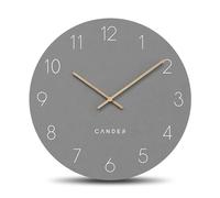 Cander Berlin MNU 2640 C XXL Horloge murale silencieuse 40 cm sans tic-tac analogique pour salon moderne vintage gris aiguilles en bois