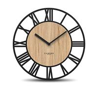 Cander Berlin MNU 2740 R XXL Horloge Murale en Bois silencieuse Moderne et silencieuse 40 cm Placage chêne sans Bruit de tic-tac pour Cuisine Salon analogique Vintage