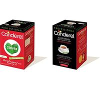 Edulcorant en poudre Stevia Canderel, boîte distributrice de 250 sticks