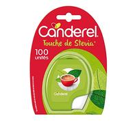 Canderel Touche de Stévia Comprimés | 100 comprimés | Zéro sucre | Distributeur 100 comprimés, À base de stévia, Zéro sucre, Faible teneur en calories, 1 comprimé = 1 morceau de sucre