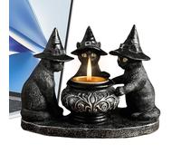 Candestichi Halloween - Titulaire De La Bougie Pour Chats | Table À Manger Statue De Chat | Décorations D'Halloween Noires Centre De Table Pour Chambre De Salon Restaurant APPORMAT