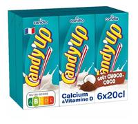 CANDIA Candy'Up Michou Lait aromatisé au chocolat et coco UHT 6 x 20 cl