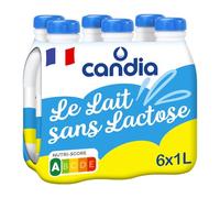 Candia Doux & Léger Lait Sans Lactose, 6 x 1L