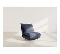 Candice - Banquette 1 place convertible clic-clac en velours côtelé - Bleu nuit