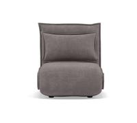 Candice - Banquette 1 place convertible clic-clac en velours côtelé - Gris clair