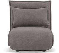 Best Mobilier - Candice - Banquette 1 Place Convertible clic-clac en Velours côtelé, Gris Clair