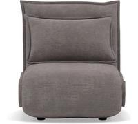 Best Mobilier - Candice - Banquette 1 Place Convertible clic-clac en Velours côtelé, Gris Clair