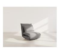 Candice - Banquette 1 place convertible clic-clac en velours côtelé - Gris foncé